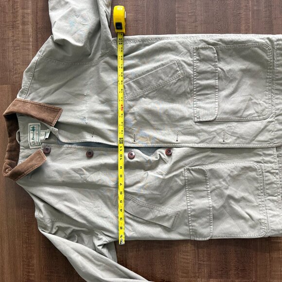 Vintage L.L. Bean Barn Jacket Canvas Chore Coat Khaki - Picture 5 of 6